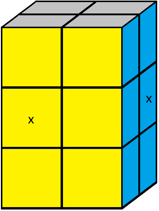 Algorithm of step 3 of how to solve the 2x2x3 tower cube