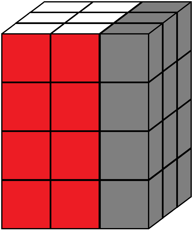 Right face of the 3x3x4 cube