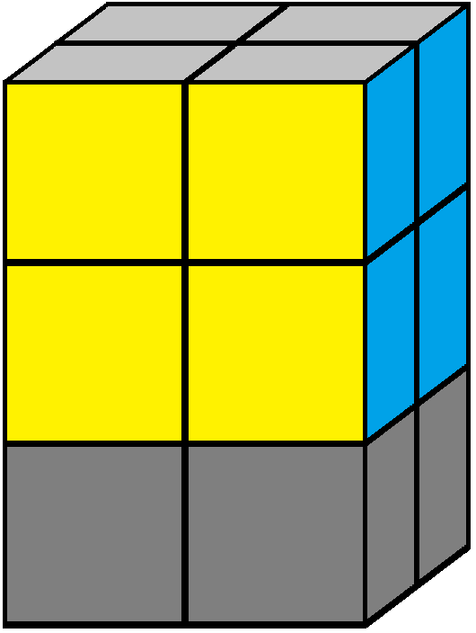 Down face of the 2x2x3 tower cube