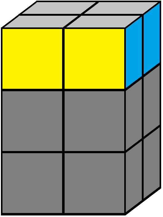 Aim of step 2 of how to solve the 2x2x3 tower cube