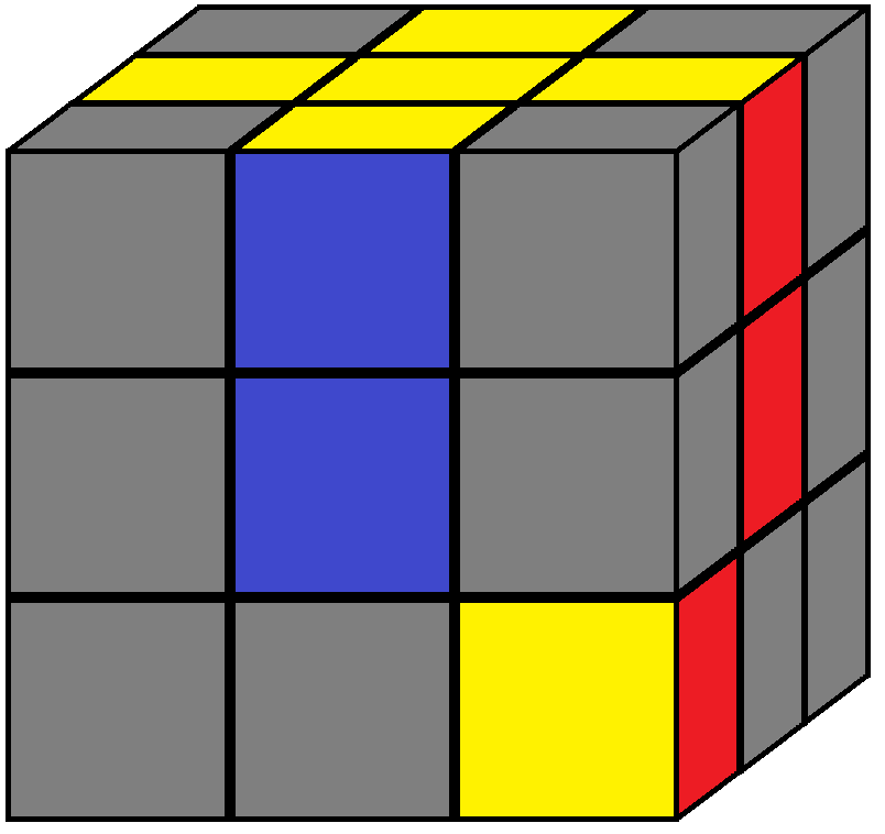 Algorithm of step 2 in how to solve the Rubik's cube