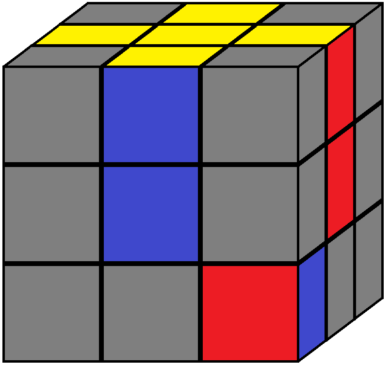 Algorithm of step 2 in how to solve the Rubik's cube