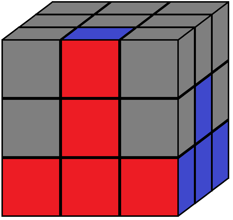 Algorithm 1/2 of step 3 in how to solve the Rubik's cube