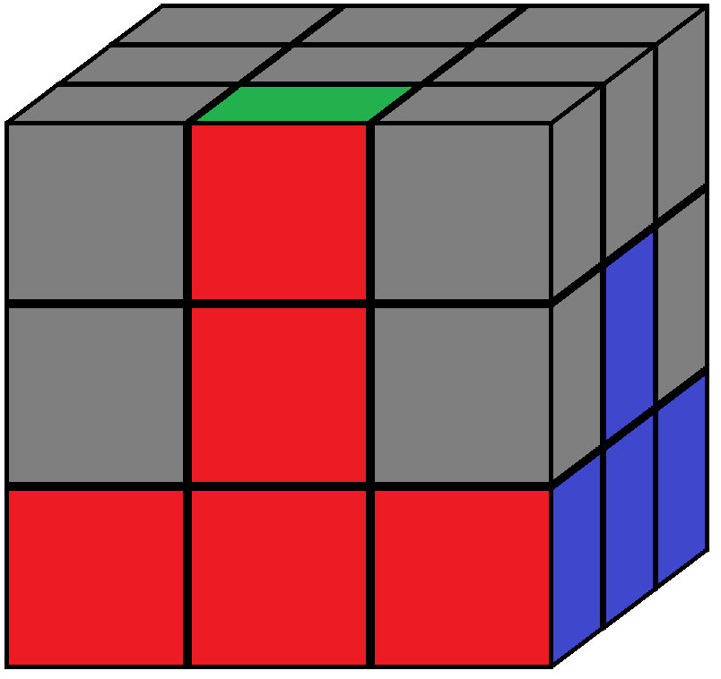Algorithm 2/2 of step 3 in how to solve the Rubik's cube